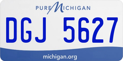 MI license plate DGJ5627