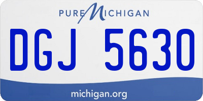 MI license plate DGJ5630