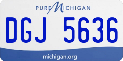 MI license plate DGJ5636