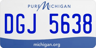 MI license plate DGJ5638