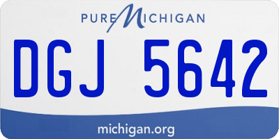 MI license plate DGJ5642