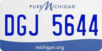 MI license plate DGJ5644