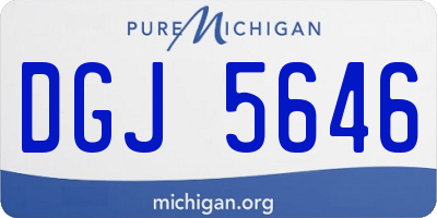 MI license plate DGJ5646