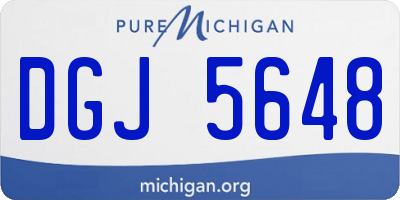 MI license plate DGJ5648