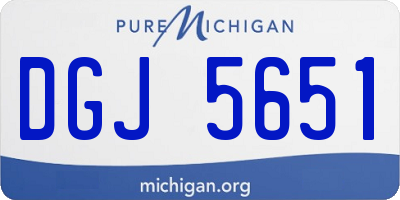 MI license plate DGJ5651