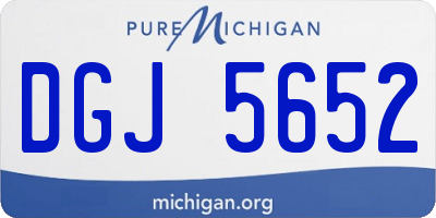MI license plate DGJ5652