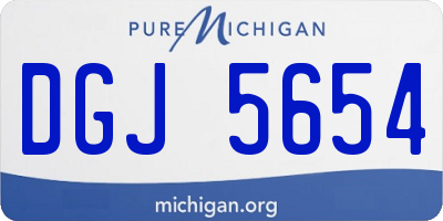 MI license plate DGJ5654