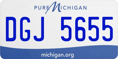 MI license plate DGJ5655