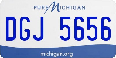 MI license plate DGJ5656