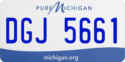 MI license plate DGJ5661