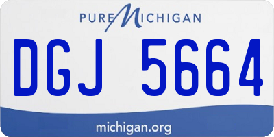 MI license plate DGJ5664