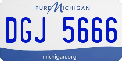 MI license plate DGJ5666