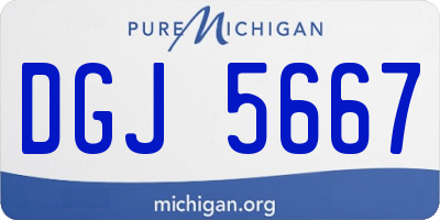 MI license plate DGJ5667