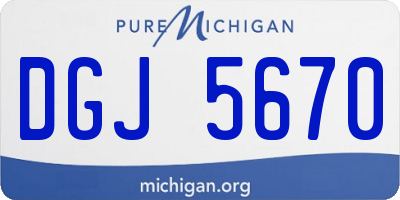 MI license plate DGJ5670