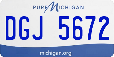 MI license plate DGJ5672
