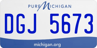 MI license plate DGJ5673