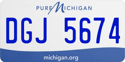MI license plate DGJ5674