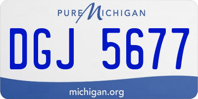 MI license plate DGJ5677