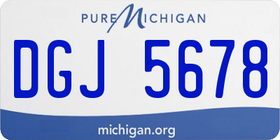 MI license plate DGJ5678