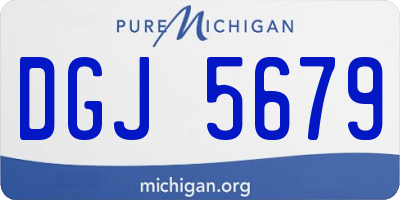 MI license plate DGJ5679