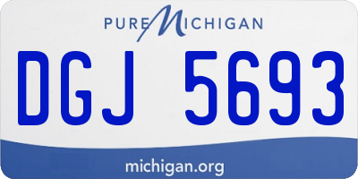 MI license plate DGJ5693