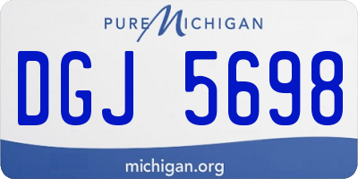 MI license plate DGJ5698
