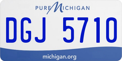MI license plate DGJ5710