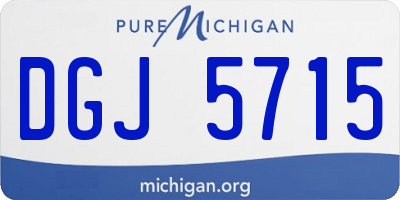 MI license plate DGJ5715