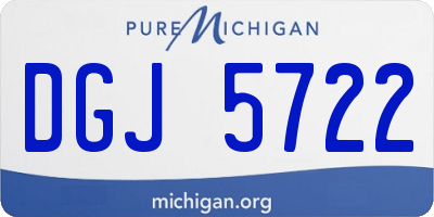 MI license plate DGJ5722