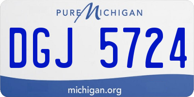 MI license plate DGJ5724