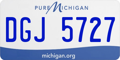 MI license plate DGJ5727