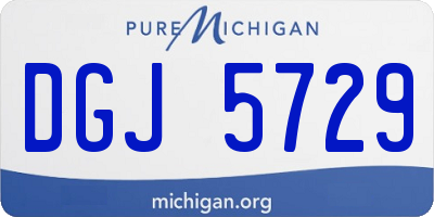 MI license plate DGJ5729