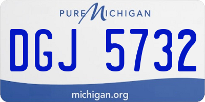 MI license plate DGJ5732