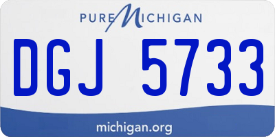 MI license plate DGJ5733