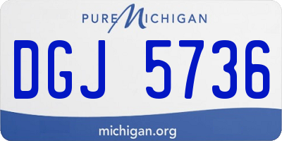 MI license plate DGJ5736