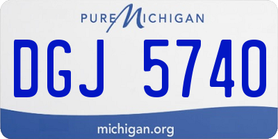 MI license plate DGJ5740