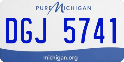 MI license plate DGJ5741