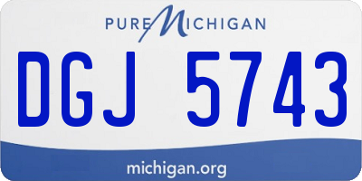 MI license plate DGJ5743