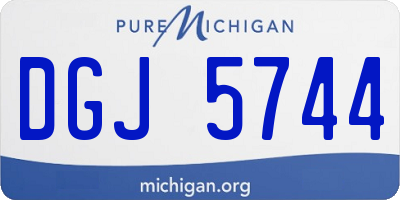 MI license plate DGJ5744