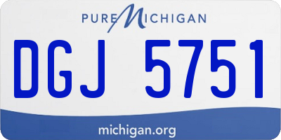 MI license plate DGJ5751