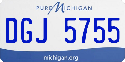 MI license plate DGJ5755