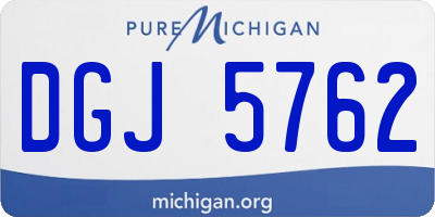 MI license plate DGJ5762