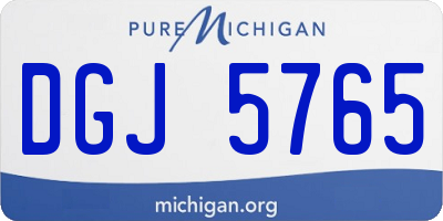 MI license plate DGJ5765