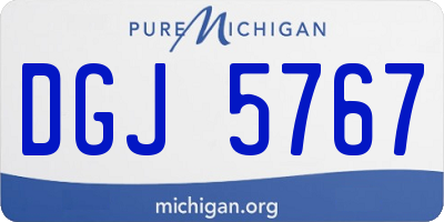 MI license plate DGJ5767