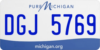 MI license plate DGJ5769