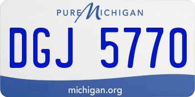 MI license plate DGJ5770