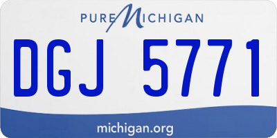 MI license plate DGJ5771