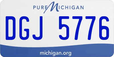 MI license plate DGJ5776