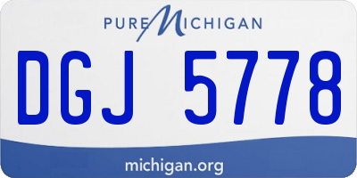 MI license plate DGJ5778