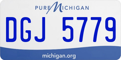 MI license plate DGJ5779